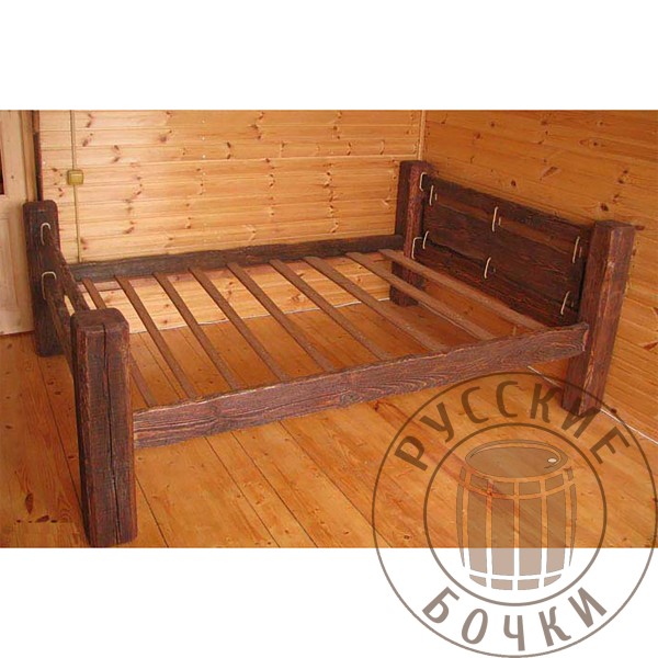 Кровать под старину из массива дерева "Ксения"