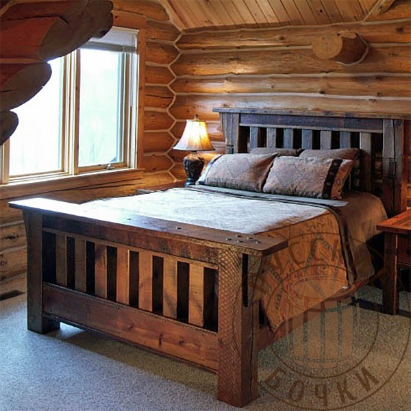 Кровать под старину из массива дерева "Амелия"