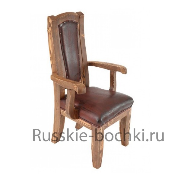 Кресло мягкое из массива